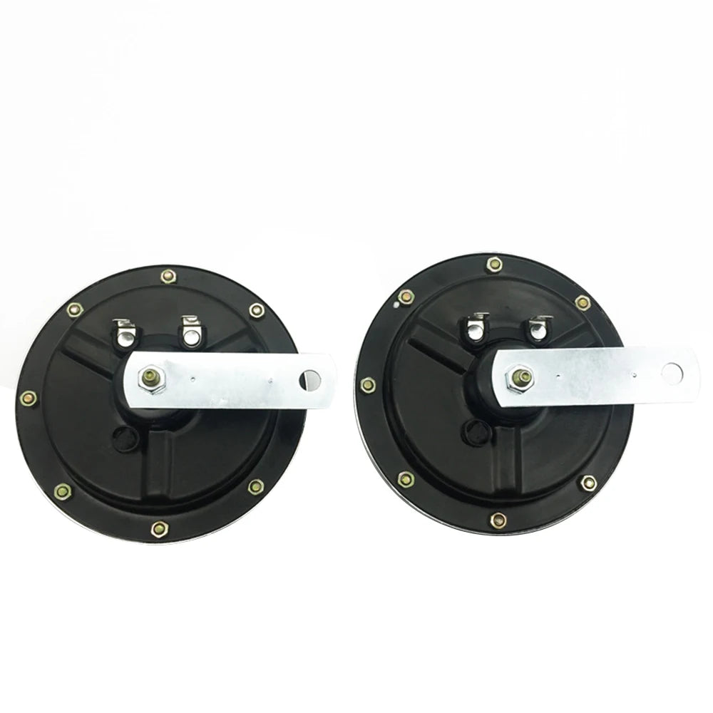 2PCS Universal Waterproof 12V Hi Low Tone Motorcycle Car Electric Super Horn Electric Disc Speaker Car Reversing Horn