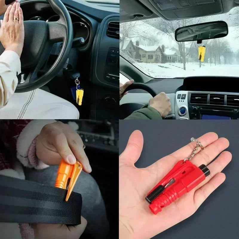 1pc Mini Safety Hammer Keychain Escape Car Life-saving Escape Hammer Window Broken Emergency Glass Breaker
