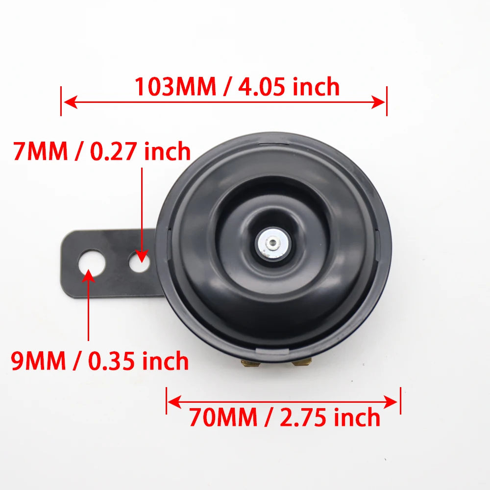 LVEE DL70 series 6V 12v 48V 60V motorcycle horn Universal Waterproof Electric Horn 12V 105db Moto bike Motor Scooter Loud Sound
