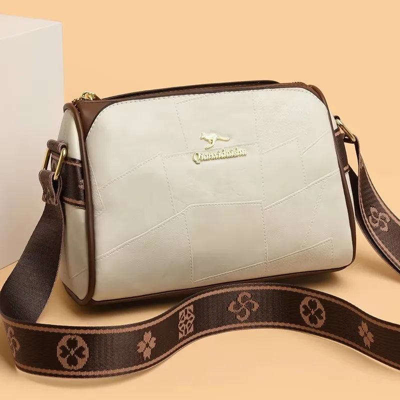 Luxury Kangaroo New Genuine High Quality Soft Leather Women Purses Cofrossbody Bag Designer Brand Ladies Shoulder Crossbody Bags