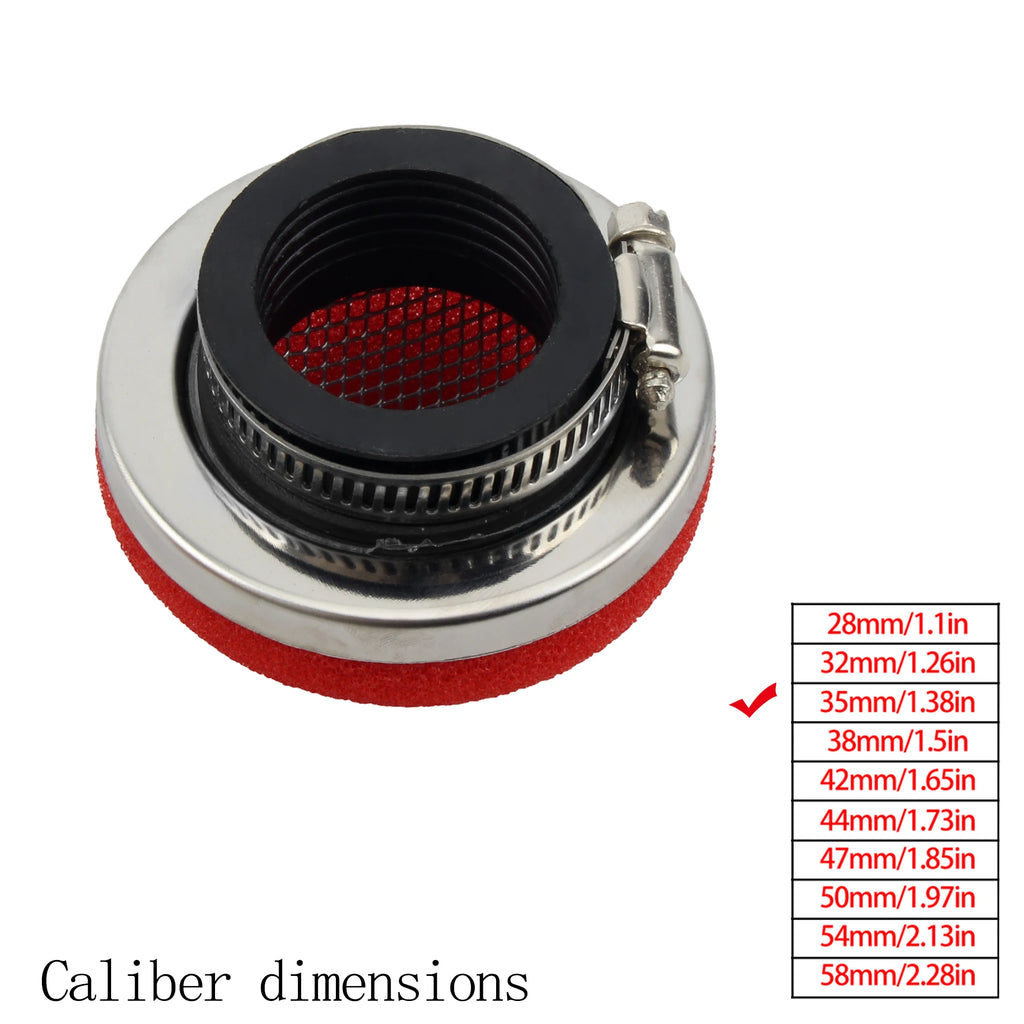 Motorcycle 28 32 35 38 42 45 50 54 58 MM Stright Foam Air Filter Sponge Cleaner Moto Scooter Motocross Dirt Bike Accessories