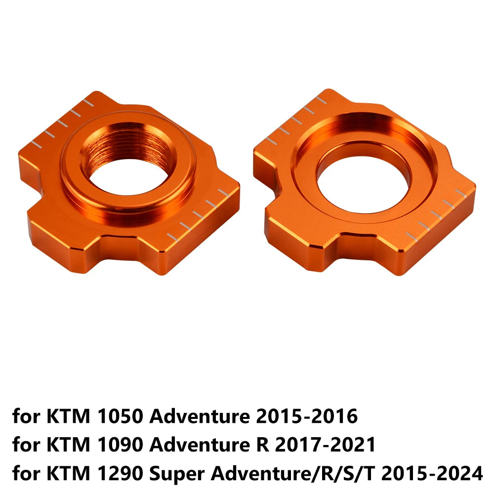 For KTM 690 SMC R 690 Enduro Axle Block Chain Adjusters for KTM 790 Duke 890 ADV/R 950 LC8 990 SMT ADV 1190 RC8 1290 SAR SAS SAT