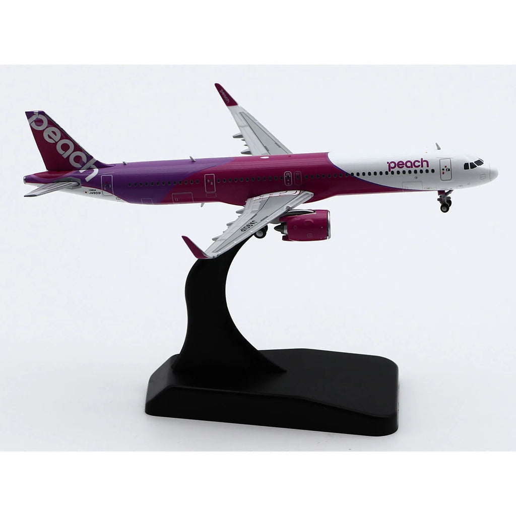 EW421N014 Alloy Collectible Plane Gift JC Wings 1:400 Peach Airlines Airbus A321neo Diecast aircraft Jet Model JA901P With Stand