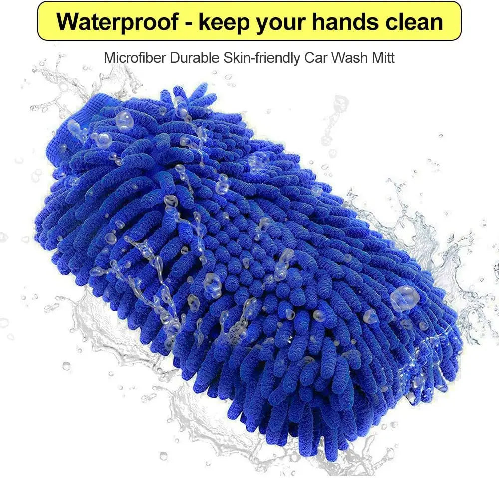 Car Wash Gloves Thickened Double-sided Chenille Glove Plush Rags Car Supplies Cleaning Tools Auto Acessories Car Detailing