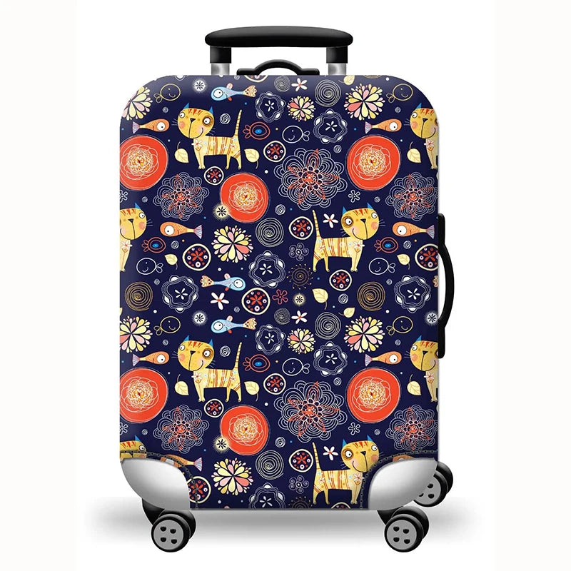 Hot Thick Elastic World Luggage Protective Cover Zipper Suit for 18-32 Inch Bag Suitcase Covers Trolley Cover Travel Accessories