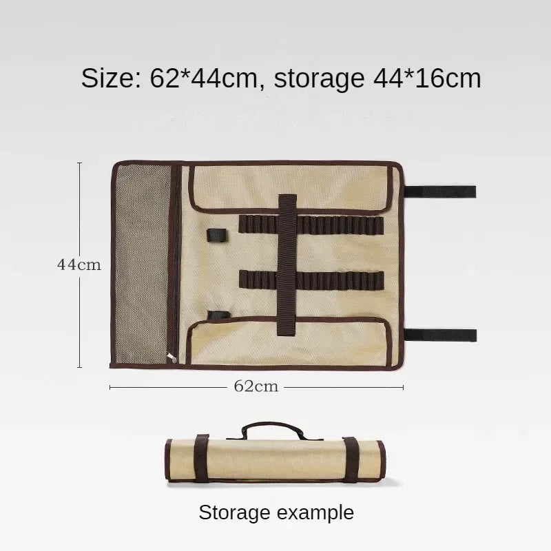 Outdoor Camping Forging Pack Bag Storage Pouch Aluminum Hammer Tarps Stake Tent Peg Tool Set Storage Canvas Bag Camp Gear Supply