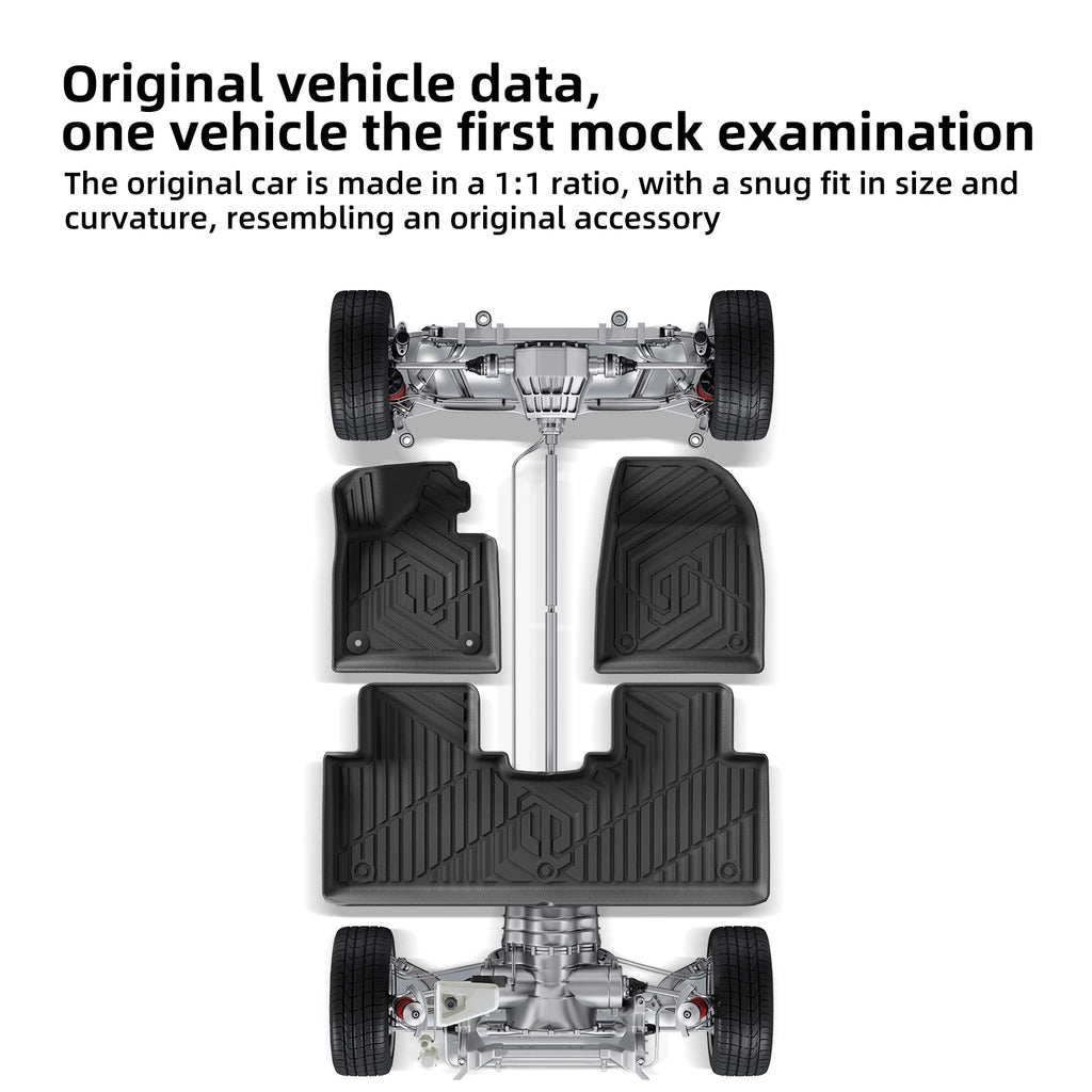LUCKEASY for Leapmotor C10 2024-2026 Car Floor Mats Protective Pad Car Interior Accessories Waterproof Cargo Liner Trunk Mat