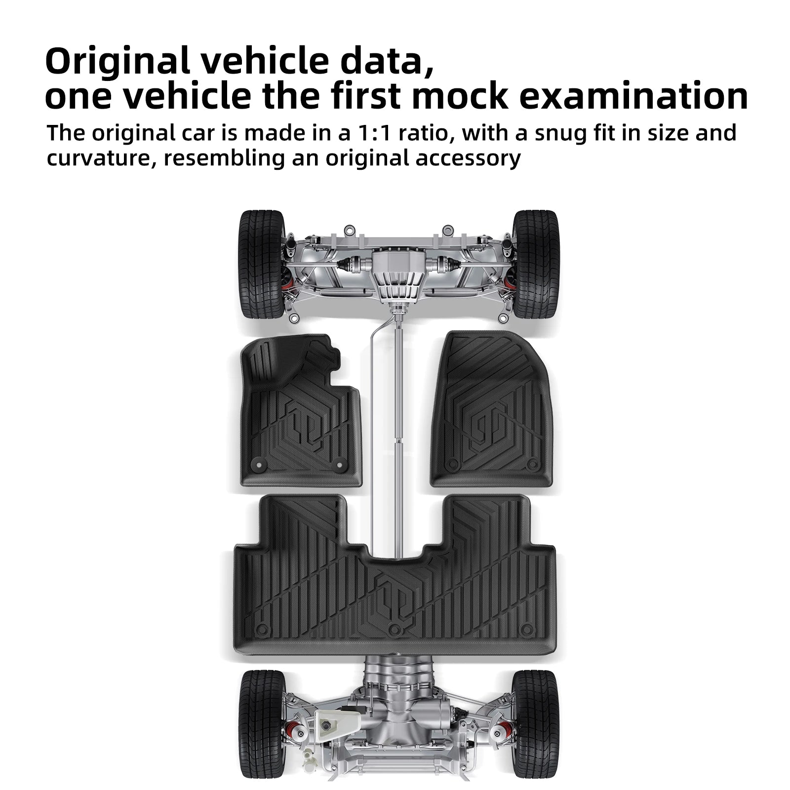 LUCKEASY for Leapmotor C10 2024-2026 Car Floor Mats Protective Pad Car Interior Accessories Waterproof Cargo Liner Trunk Mat