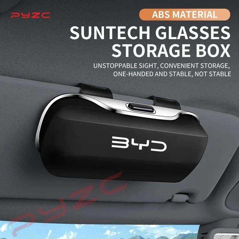 For BYD Leopard 8 Dolphin Atto 3 Han Seal U Tang Song Yuan Accessories Car Visor Sunglasses Glasses Case Glasses Holder Clip Box