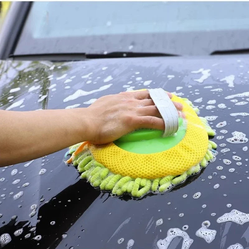 Microfiber Car Wash Brush Mop Mitt with 45" Aluminum Alloy Long Handle Car Cleaning Kit Brush Duster Scratch Free Cleaning Tool