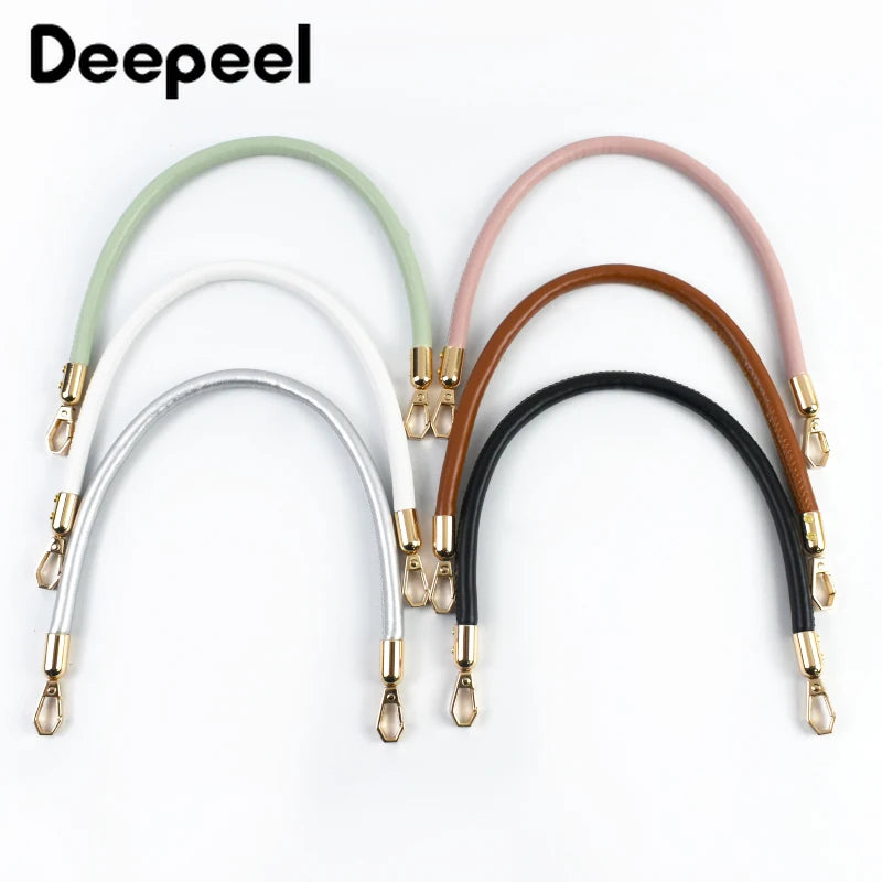 2Pcs 30/40/60/115cm Pu Leather Bag Handles Metal Hook Buckles Handbag Purse Replacement Shoulder Straps DIY Bags Accessories