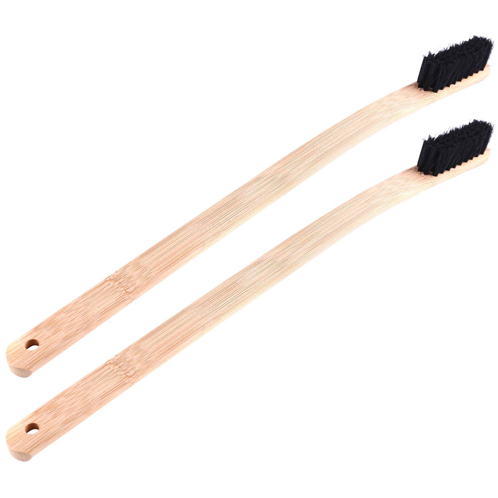 2X Auto Engine Cleaning Brush Car Rim Wheel Tire Cleaning Multi-Function Bamboo Handle Mane Brushes Car Wash Cleaning