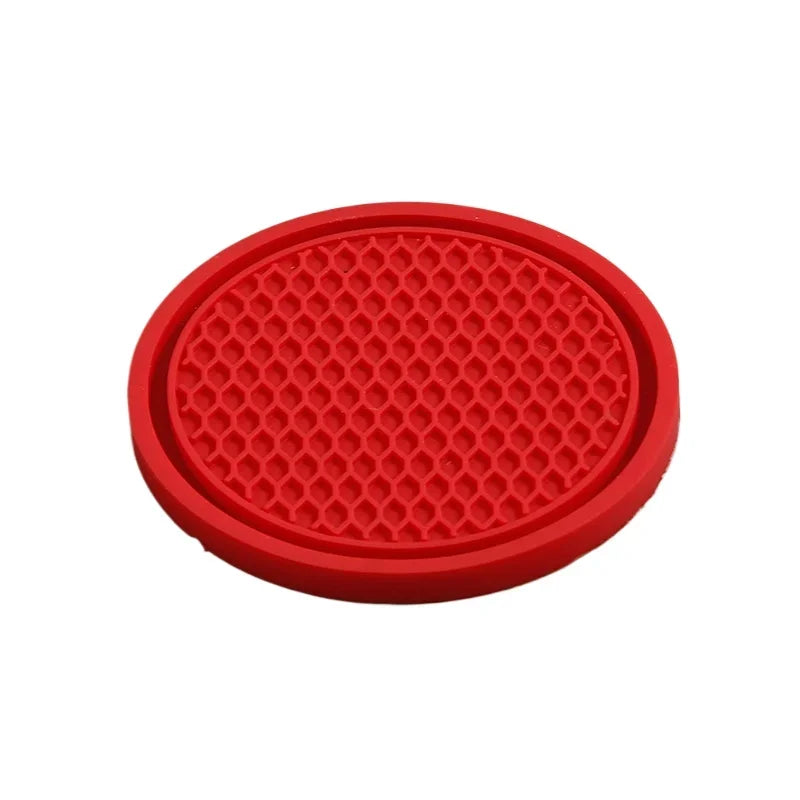 QGB For 2PC Car Cup Holder Anti-Slip Silicone Insert Coaster Mat Universal Car Accessories Black Fit for Most Cars Styling
