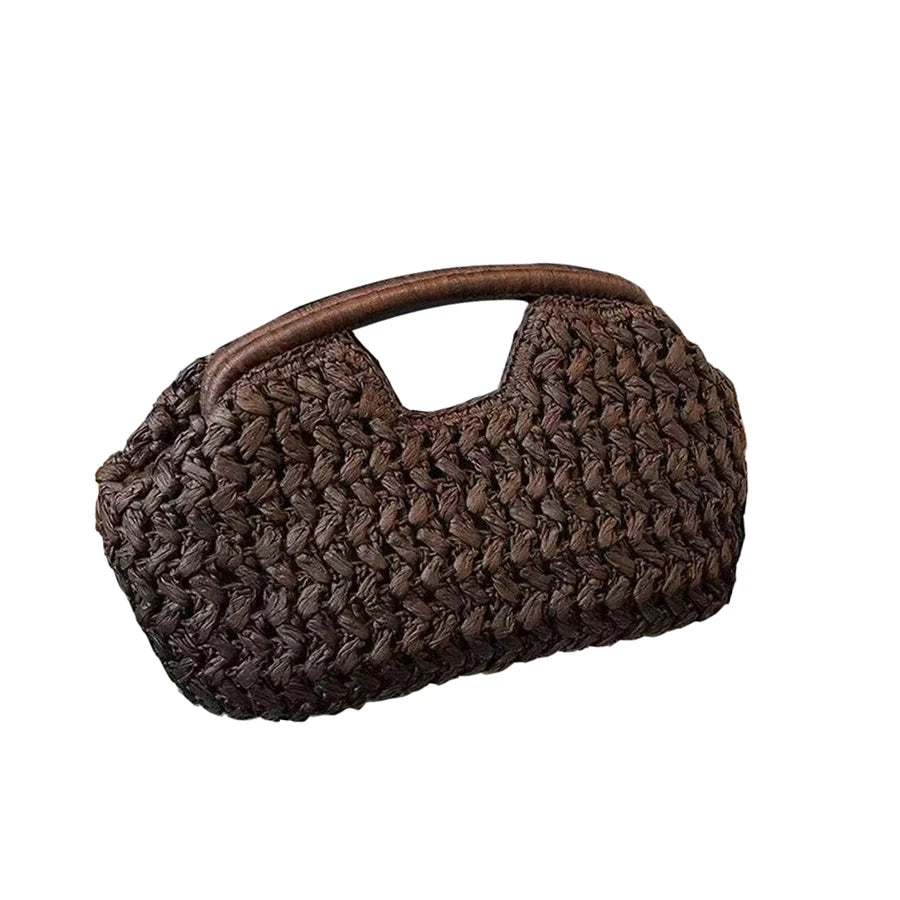 New Summer Beach Bag for Women Clutch Bag Luxury Designer Straw Bags Tote Handbag Fashion Woven Rattan Bags Female Travel Purse