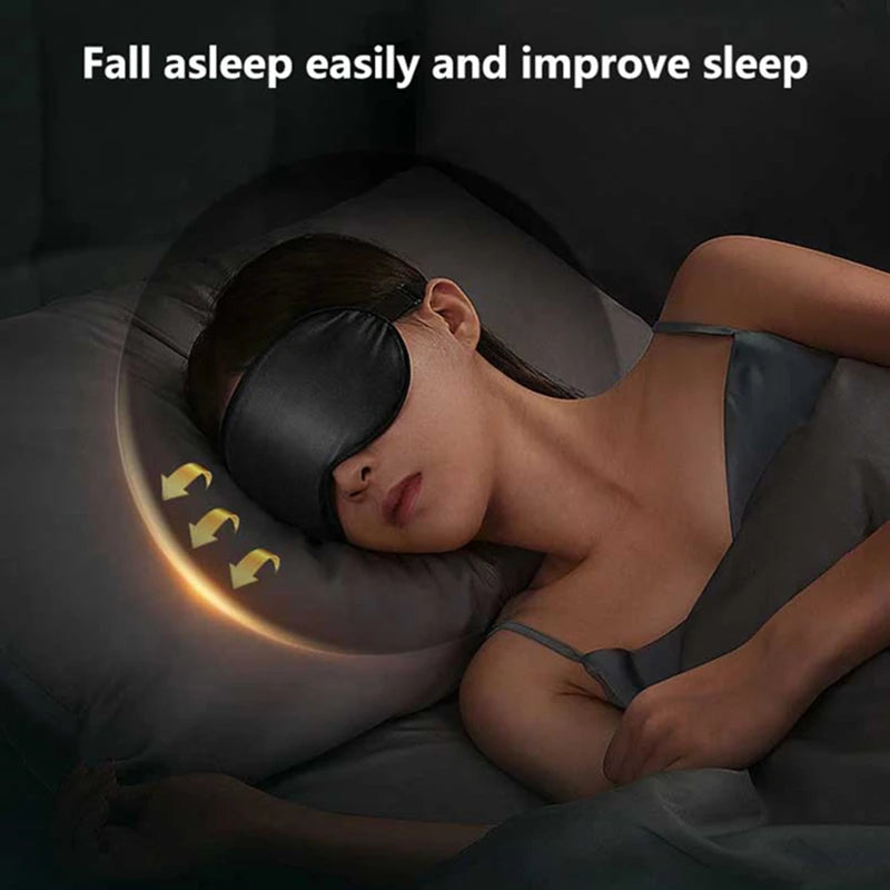 Soft Silk Sleep Eye Mask Light Blocking Breathable Eye Protection Zero Eye Pressure Adjustable Strap Skin-friendly Eye Covers
