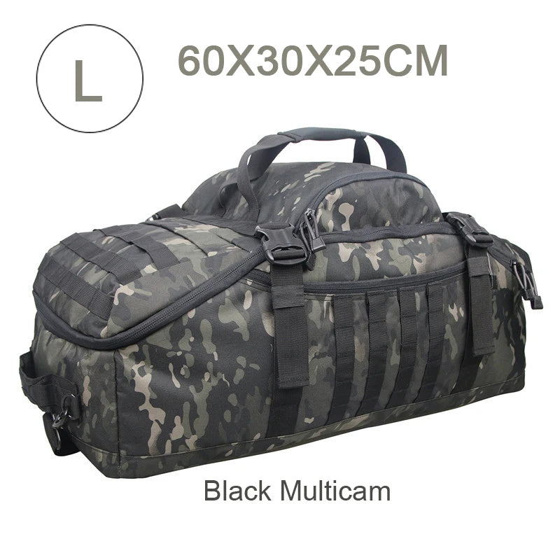 25L 45L 80L Sport Travel Bag Molle Tactical Backpack Gym Fitness Bag Large Duffle Bags for Camping Hunting Fishing