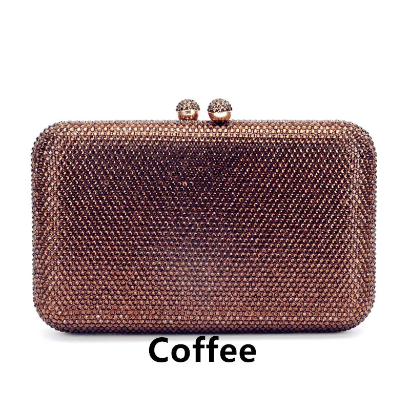 WHTUOHENG Crystal Evening Bag Black/Gold Evening Bag Women Diamond Clutches Bags Pink/Blue/Silver Rhinestone Clutch Formal Prom