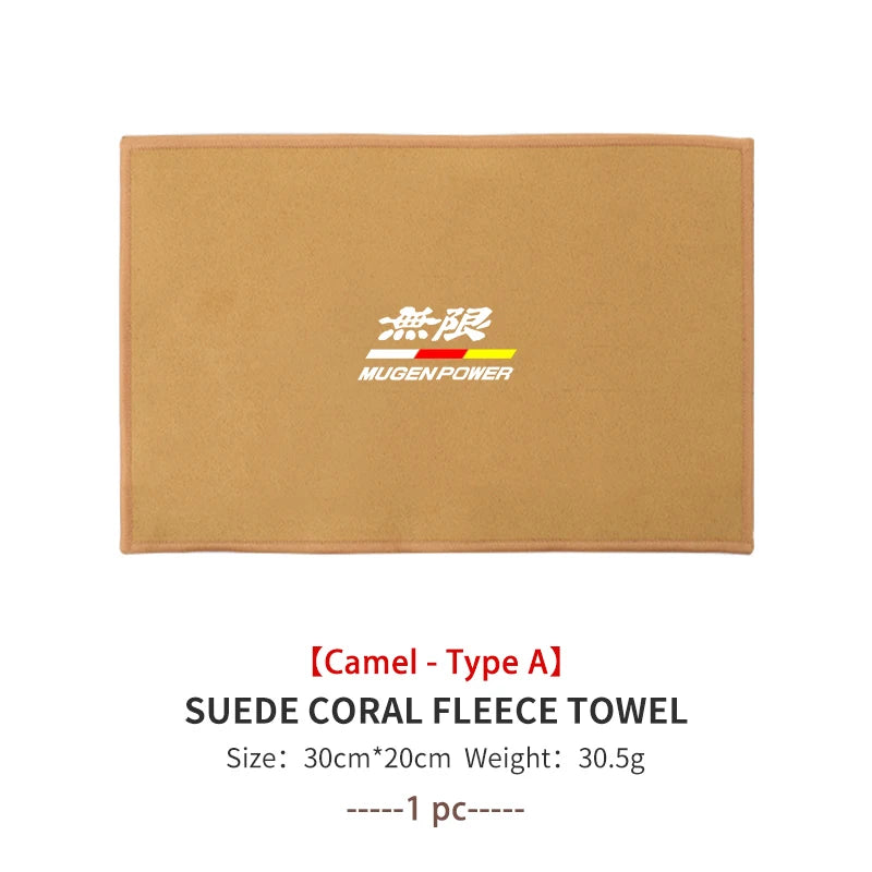 For Honda Microfiber Towel Car Drying Towel Auto Plush Wash Towel Car Cleaning Mugen Vezel Accord Fit City Legend CRV Insight