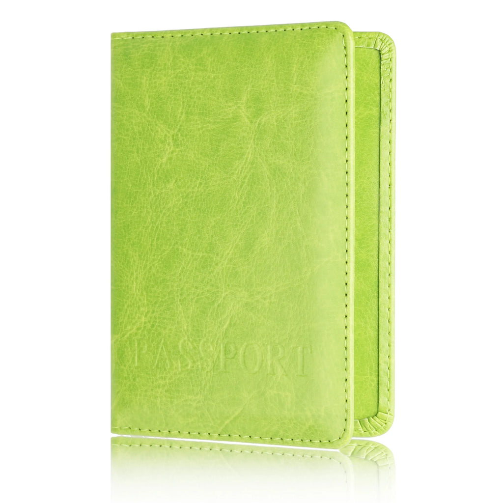 Unisex Simple PU Leather Travel Passport Holder Cover Case for Men Women Document Ticket Protective Multi-card Slot Storage Bag