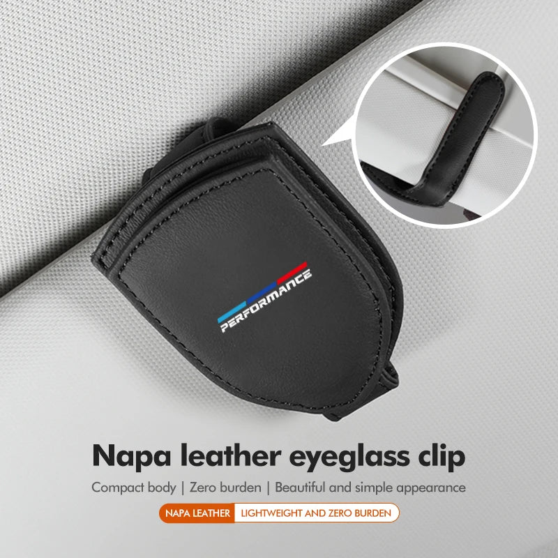 For BMW Car Glasses Holder Sun Visor Sunglasses Clip Card Accessories 1 3 5 Series X1 X3 X4 X5 X7 G20 G38 F20 F39 F48 E46
