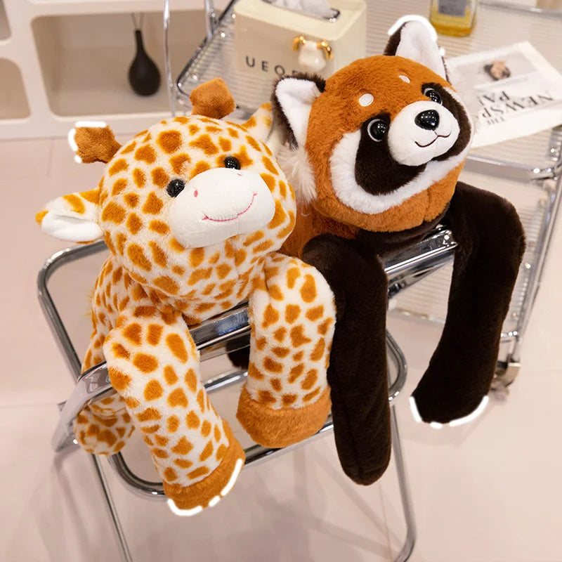 Long Arm Animal Weighted Stuffed Animal Soft Lazy Fluffy Plush Animal Plush Raccoon Koala Bear Giraffe Stuffed Plush Soft Pillow