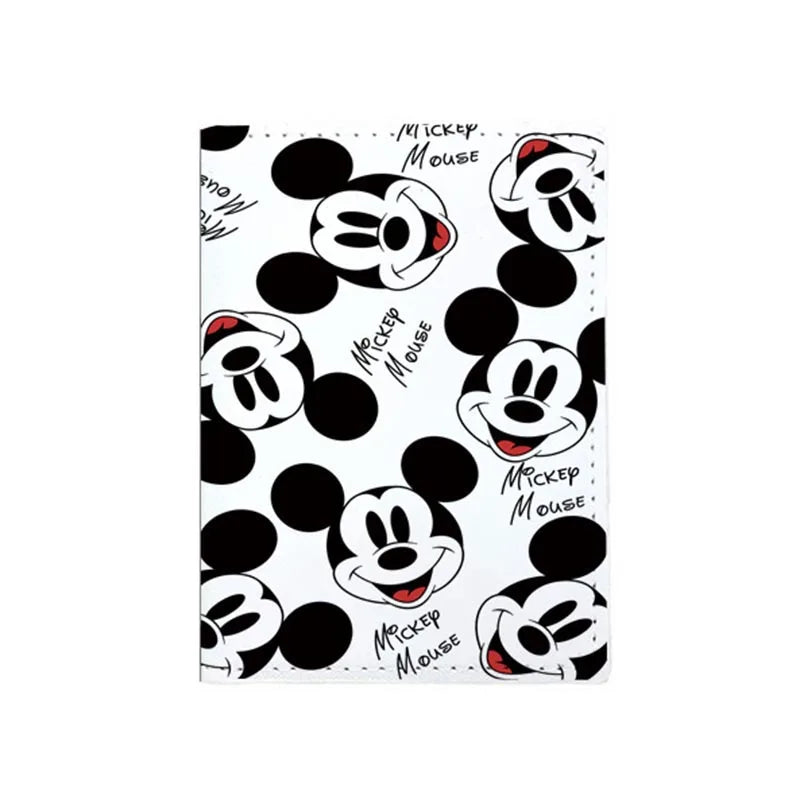 2023 Disney Mickey Minnie Mouse Travel Accessories Passport Cover Holder PU Leather Unisex ID Bank Card Holders Wedding Gifts