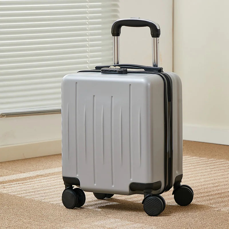 High-quality 14-Inch Unisex PC Trolley Fashionable Travel Suitcases Fashionable ABS Mini Boarding Carry-On Cases Small Hand Lu