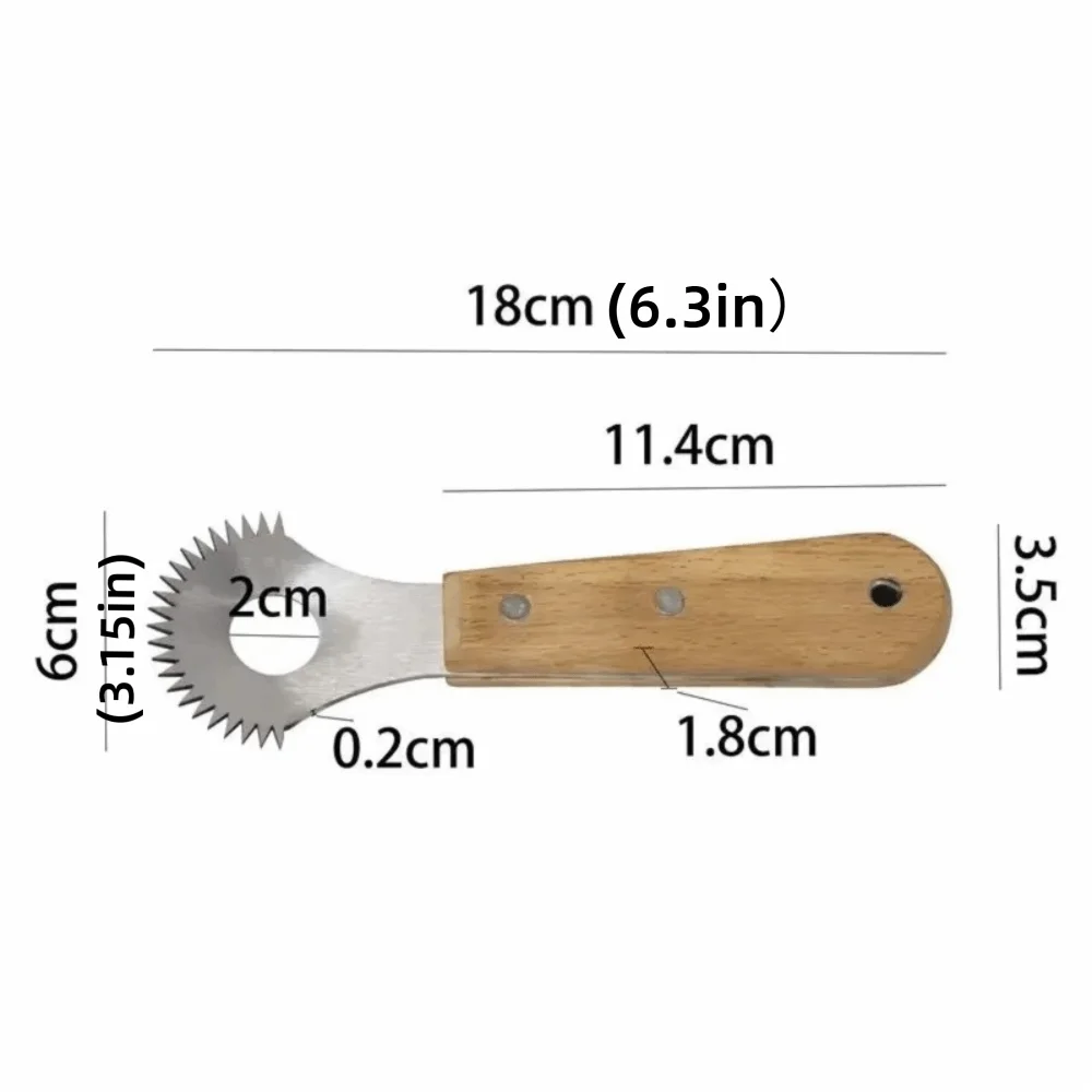 Stainless Steel Coconut Planer Sharp Not Easily Deformed Fruit Spoon Planer Eco-Friendly Wooden Handle Coconut Milk Making Tools