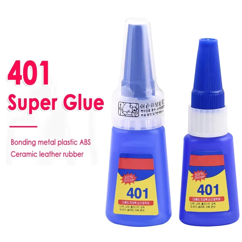 20g Strong Transparent 401 Glue Soft Shoes Manicure Repair Metal Plastic Accessories Multi-Functional Adhesive Super Glue