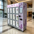 Outdoor Refrigerated Self Service Locker Kiosk Customized Smart Touch Screen Flower Vending Machine For Commercial Retail