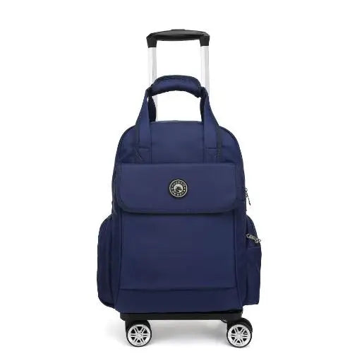 Women Carry On Rolling Duffel Bag with wheels Women travel trolley bag wheeled Backpack bag Travel Luggage Suitcase Baggage Bag