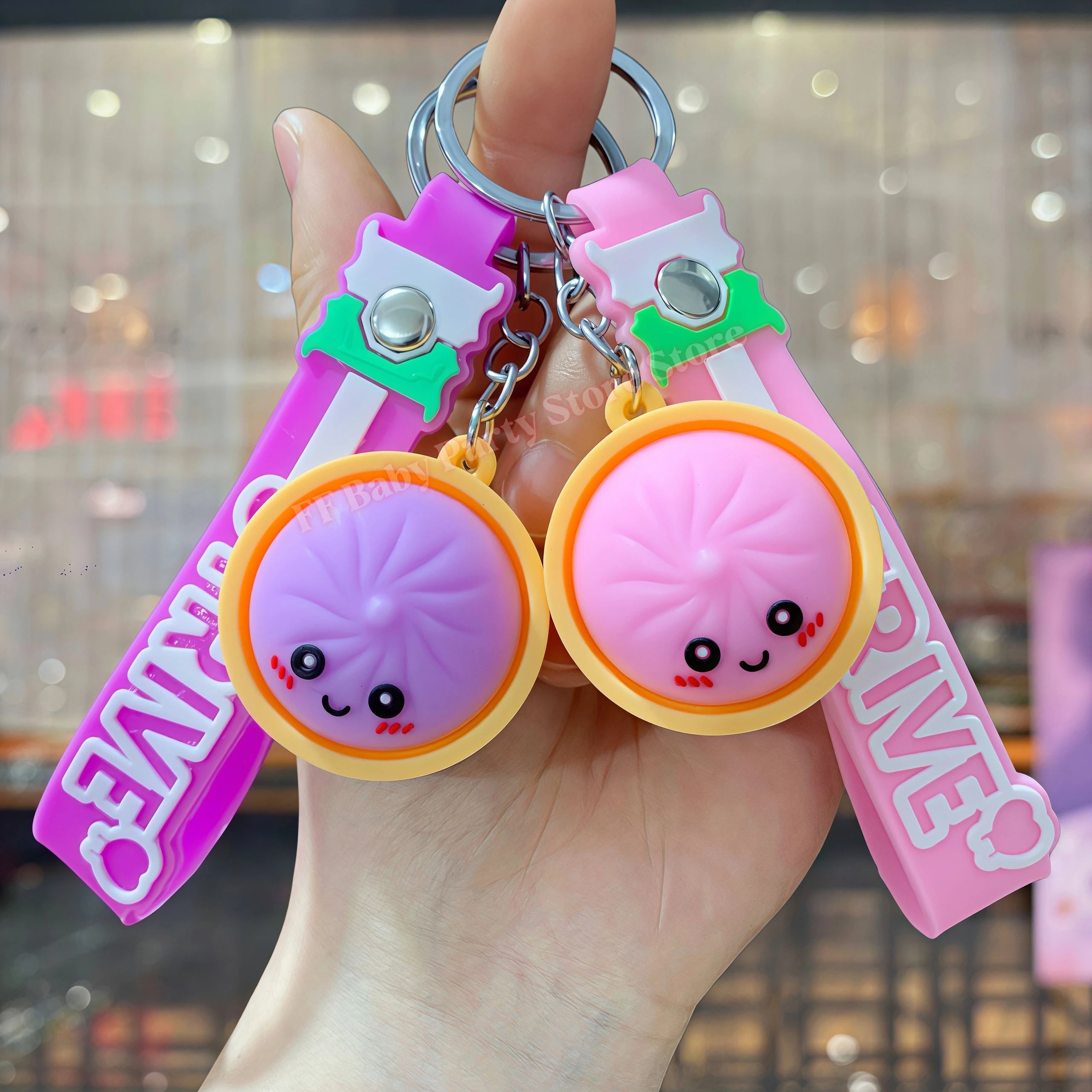 Dumpling Keychains Cute Baozi w/Steamer Random Color for Gift Bags Party Favors Wedding Favors for Guests Birthday Gift Supplies
