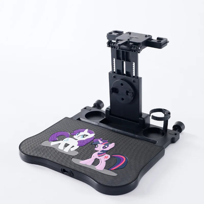 360° Rotating Car Tray Table - ABS Backseat Mount, Laptop & Drink Holder for Road Trips