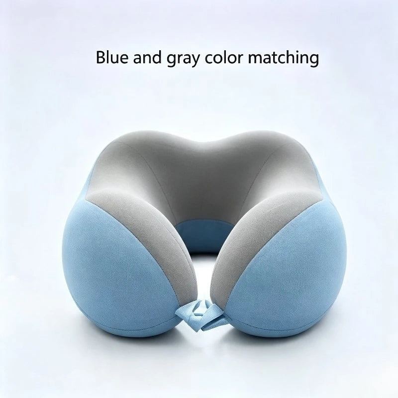 1pc U Shaped Memory Foam Neck Pillow, Comfortable Travel Pillow for Airplane Napping Office Use, Soft Support,Travel essentials