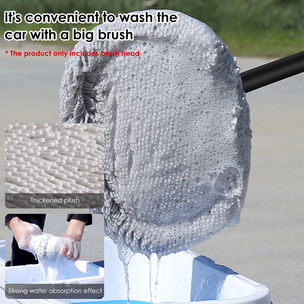 Car Cleaning Mop Replacement Head Brush Soft Chenille Polyester Microfiber Towel Car Windshield Window Duster Car Cleaning Tools