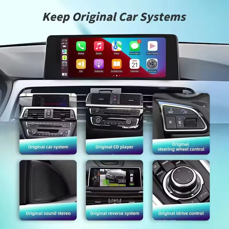 For BMW F48 F88 F15 F85 F16 NBT EVO system Wireless CarPlay Android Auto ModuleWith Bluetooth Mirror Link Navigation