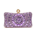 Golden Metal Pearl Rhinestones Glitter Evening Bags Small Lady Prom Dinner Luxury Night Gift Girlfriend Purse Acrylic Diamonds E