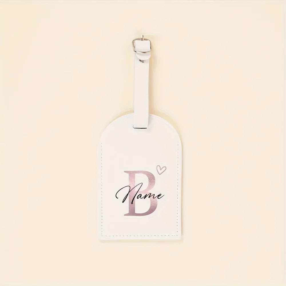 Custom Name Tag Font Name/Initials Wedding Travel Gift Customizable Letter (A-Z) Premium Luggage Identifiersuitable for Bags