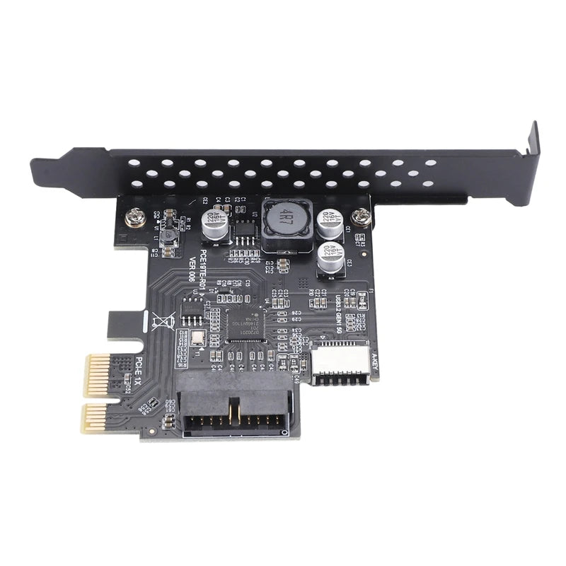 PCI-E 1X To USB 3.2 GEN1 5Gbps 20Pin Front Panel Header (To Type-C Front Panel Header) Front Panel Connector Riser Card-A69M