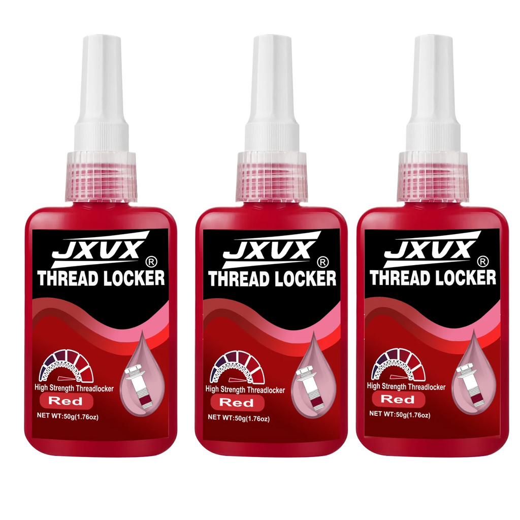 50 g of Ultra-Resistant Red Threadlocker, Suitable for Metal Screws: Anti-Slip Sealing in Red, Anaerobic Adhesive, Anti-Slip Sealant for Screws
