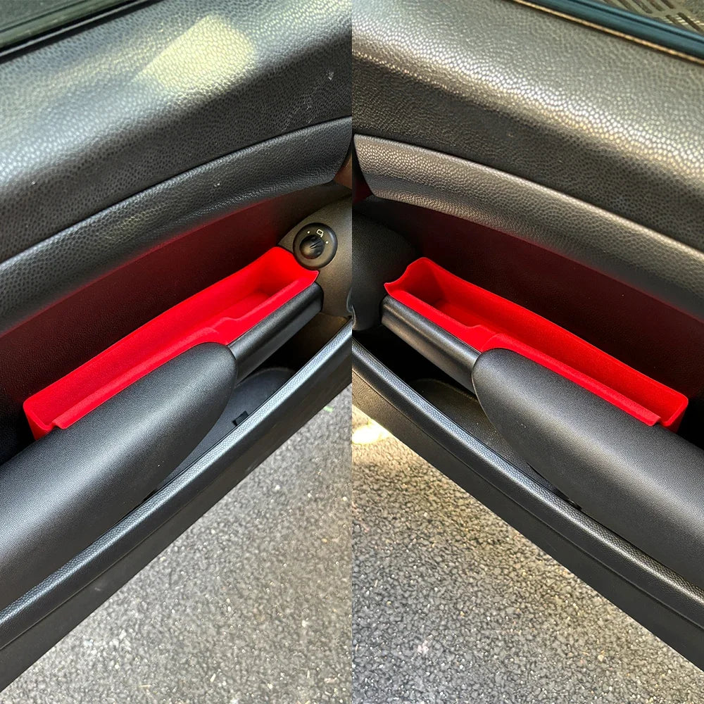 For Mini Cooper R55 R56 R57 R58 R59 Car Flocking Door Armrest Storage Box Shell Slot Phone Wallet Car Storage Auto Accessories