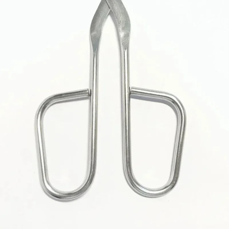 BBQ Clip Tongs Stainless Steel Heat Resistant Hollow Out Design for Sandwich Bread Outdoor Grilling and Kitchen Accessories