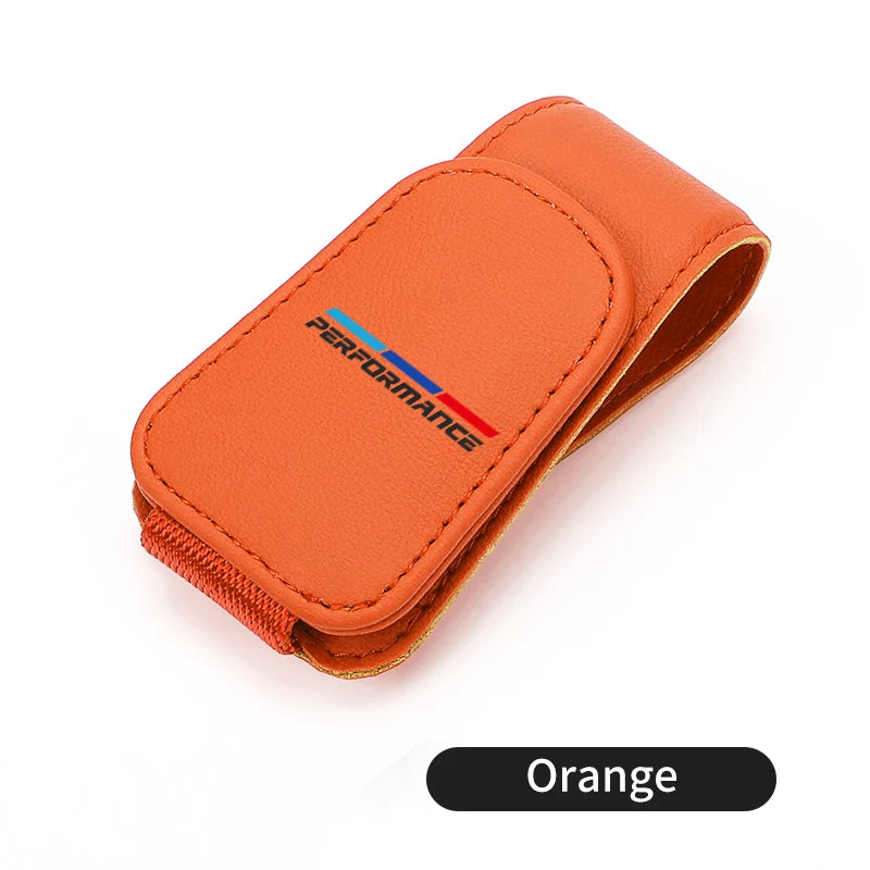 For BMW Car Leather Glasses Clip Sunglasses Holder with Hidden Card Slot 1 3 5 Series X1 X3 X4 X5 X7 G20 G38 F20 F39 F48 E46