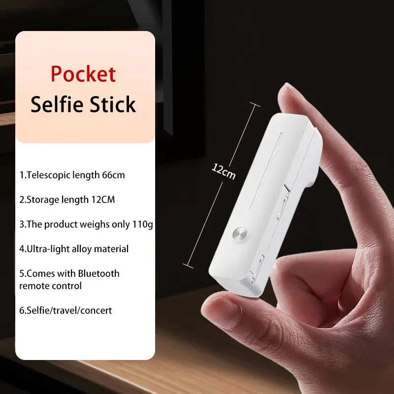 New Bluetooth Portable Mini Handheld Selfie Stick 360° Rotation for Photos Vlogs and Live Streaming the Ultimate Tool