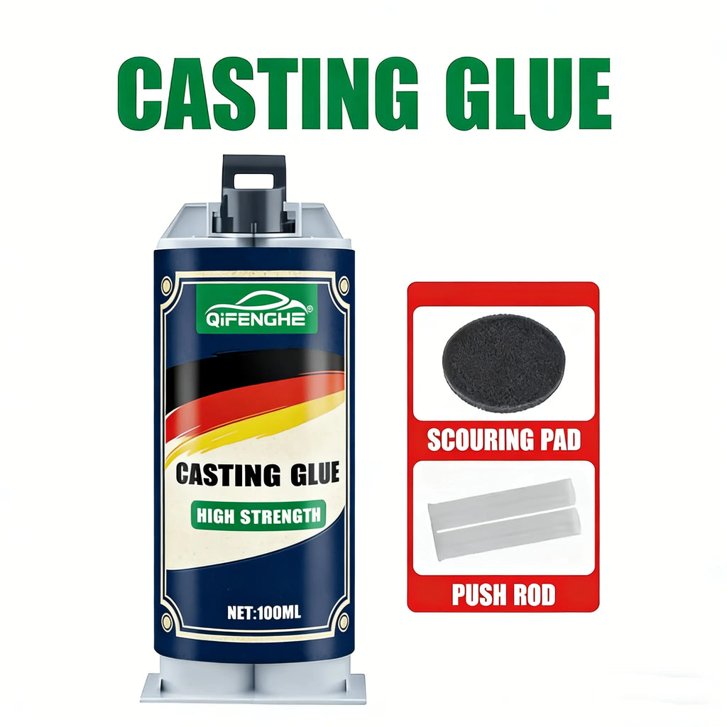Strong Adhesive Solution - 3.38oz High-Performance Epoxy, Industrial-Grade Repair Glue for Metal, Plastic, And Wood, Ideal for F