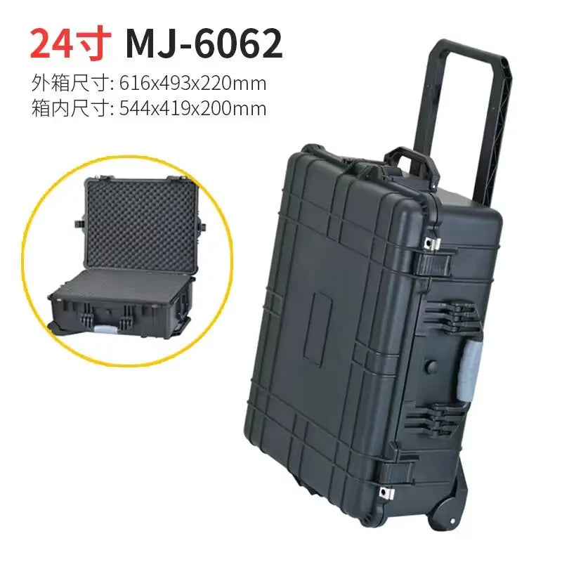 Photographic Equipment Trolley Case Tool Box Organizer Box SLR Camera Lens Suitcase Tools Shockproof Briefcase Storage Box