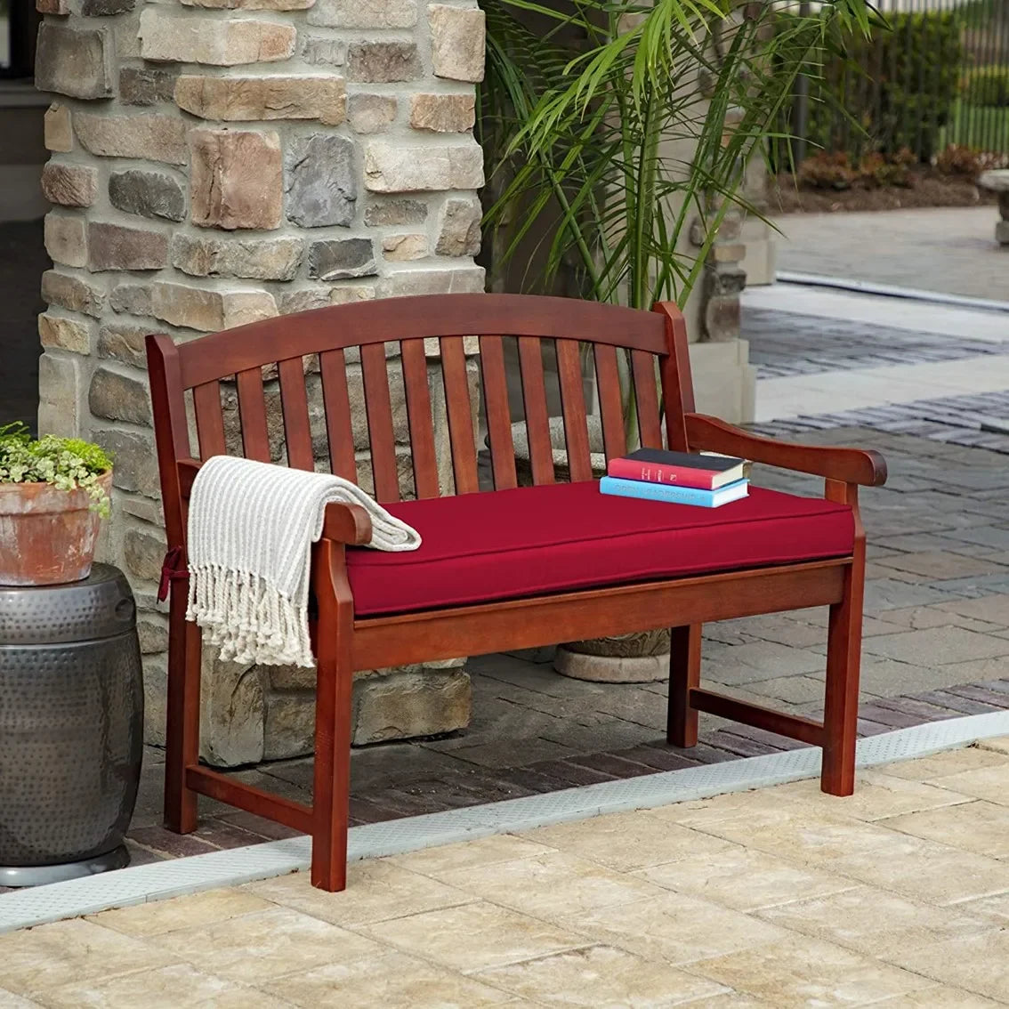 Custom Waterproof Bench Cushions  Outdoor Patio Seat Pads for Garden Bench/Swing  5CM Thick  Non-Slip Washable  Fit 2-3 Seater
