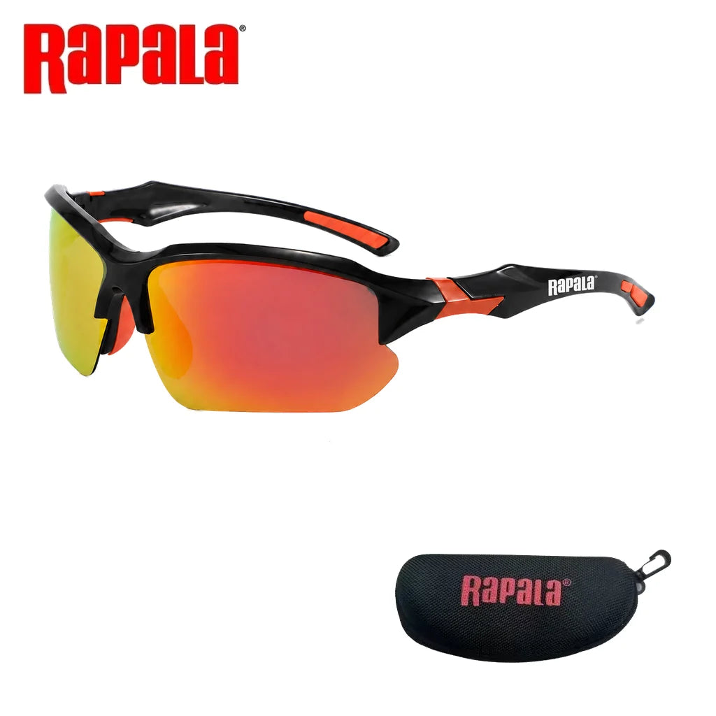 Outdoor Rapala Polarized Fishing Glasses UV400 for Fishing Riding Running Driving with Secure Fit Frame and Storage Case