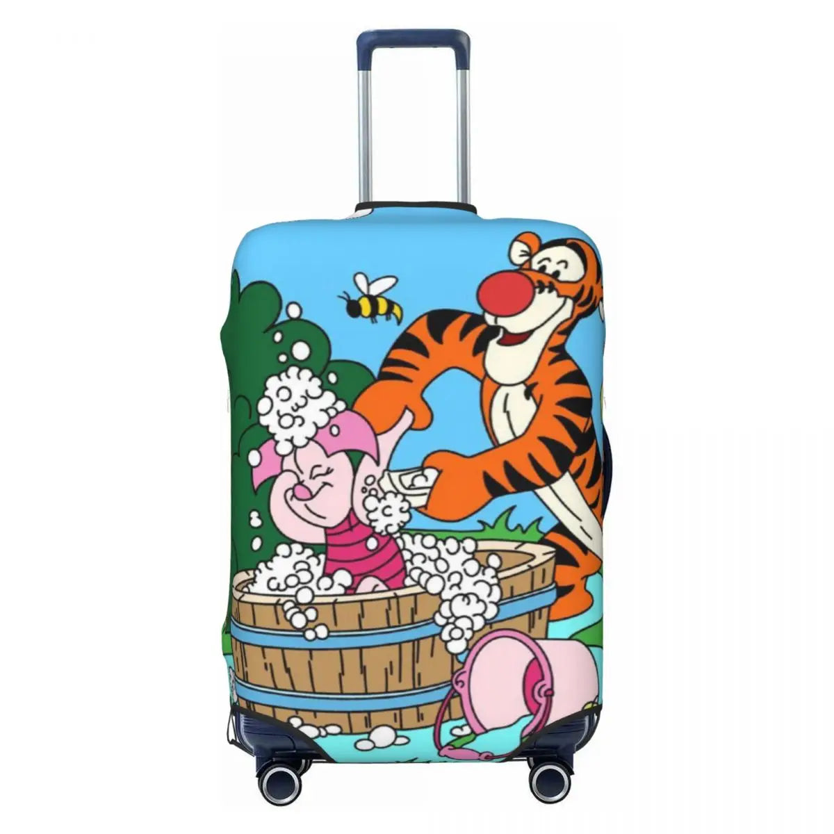 Custom My Friends Cartoon T-Tigger Pooh Luggage Cover Elastic Cartoon Travel Suitcase Protective Covers Suit For 18-32 inch