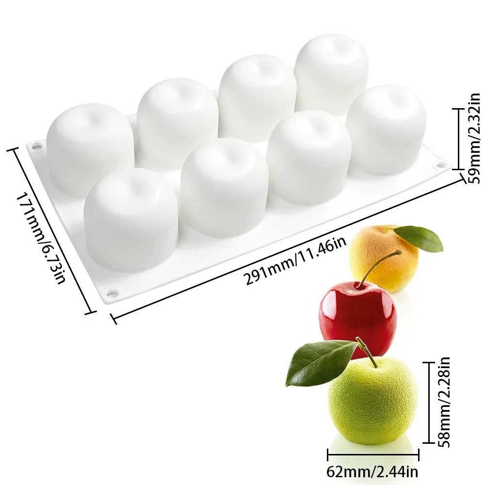 1pcs Pineapple Pear Peach Fruit Series Cake Silicone Mold Mango Orange Baking Mousse Mould Strawberry French Dessert Mousse Mold